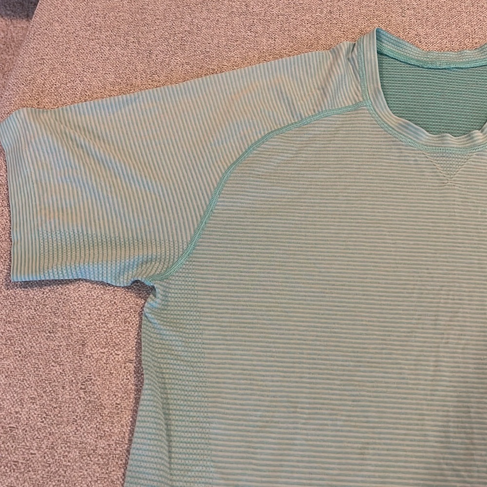 Lululemon Striped Blue Tee - Picture 3 of 7